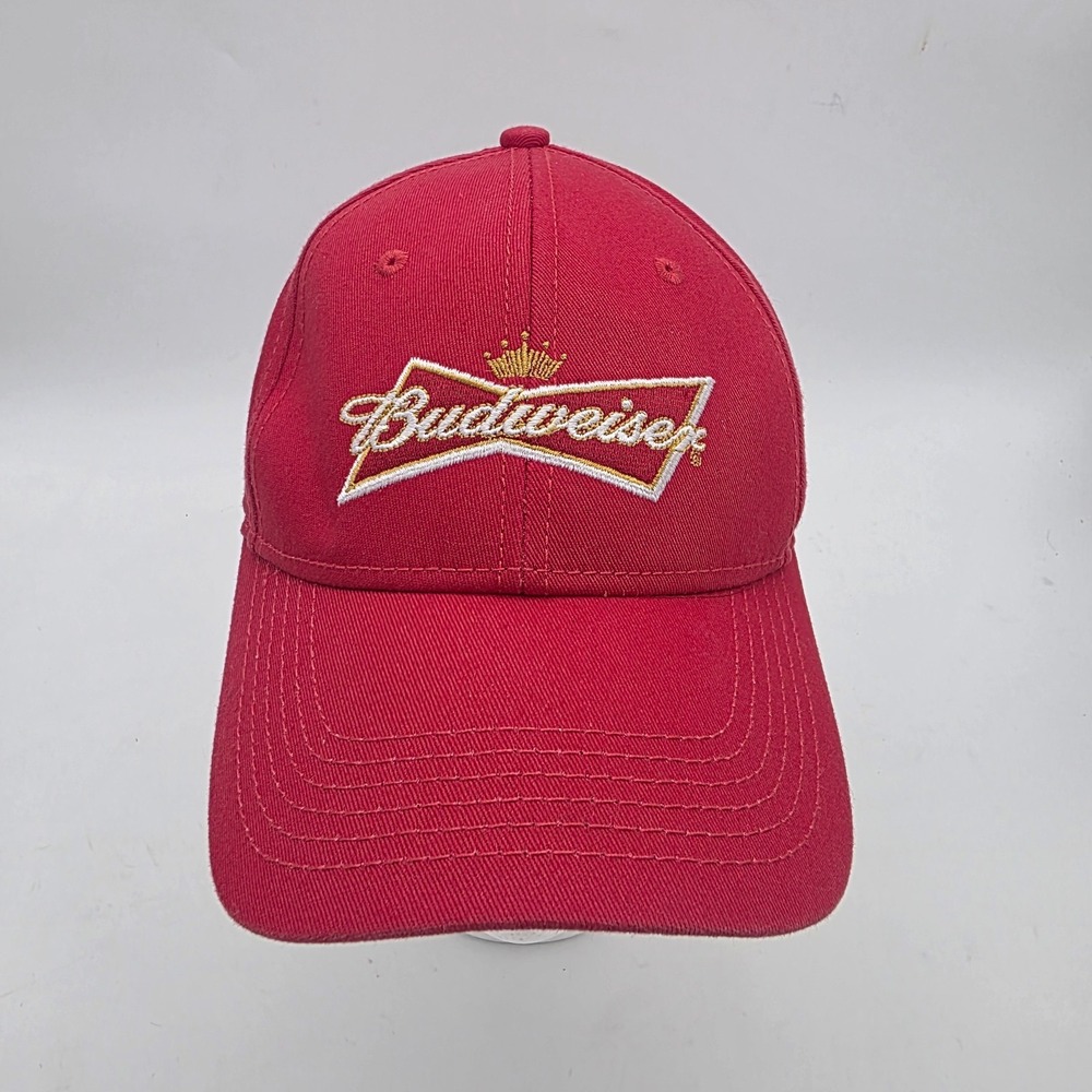 Hat Budweiser Snapback Hat, Red, Logo, Cap, Beer Brand Excellent Condition